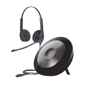 Kit de Auriculares y Altavoz / Cancelación de Ruido / Conexión 3.5mm / Push-to-Talk / Brazo 270°