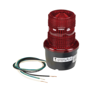 Luz de advertencia LED serie Streamline, 120 Vca, montaje en tubo, rojo