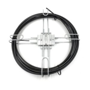 Raqueta de Almacenamiento de Cable / Poste 300-600 mm / 1-2 ft / Cable ADSS 10-14 mm / Aluminio y Acero Inoxidable