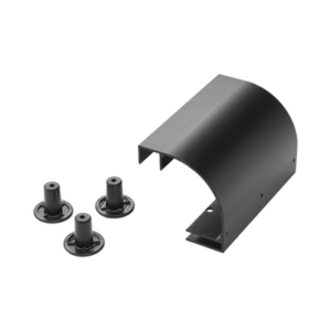 Kit de Bajada de Cable / Escalerilla 12" (305 mm) / Aluminio Recubierto en Polvo / RAL 9005 Negro / Grosor 2.5 mm / Radio de Curvatura Integrado