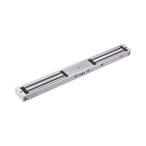Chapa Magnética Doble / 1200 lbs x 2 (544.3 kg x 2) / 12VCC o 24VCC Seleccionable / LED Estado / -20 ~ 55°C / Puertas Doble Hoja