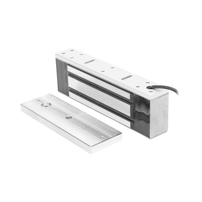 Chapa Magnética / Fuerza de Retención 500 kg (1200 lbs) / IP68 / Voltaje Dual 12/24 VCC / Aluminio Anodizado