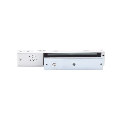 Chapa Magnética Electromagnética / 280 kg (600 lb) / Alarma Buzzer con Temporizador 5-30 s / Voltaje Dual 12/24 VDC / LED Estado / Libre Magnetismo Residual