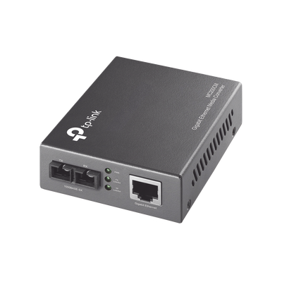 Convertidor de Medios / 1 Gbps / Fibra Multimodo SC / RJ45 10/100/1000 Mbps / Alcance 550 m (1804.5 ft) / Plug and Play