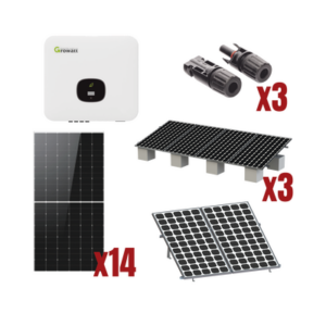 Kit Solar Interconexion  / 8kW  220Vca / Inversor GROWATT / Montaje Incluido