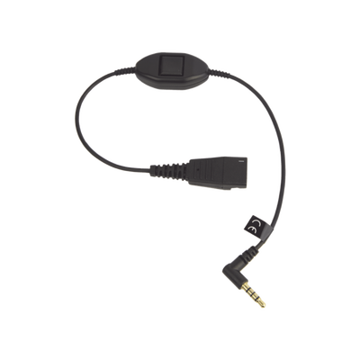 Cable QD a 3.5 mm / Push-to-Talk Integrado / Control de Llamadas / Compatible Smartphones