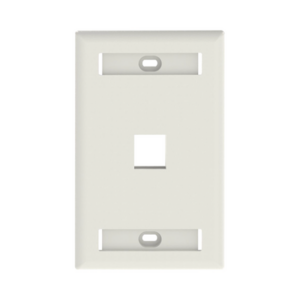 Placa de Pared Vertical / 1 Puerto Keystone / 69.8 x 114.3 mm / Blanco Mate