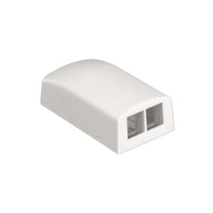 Caja de Montaje en Superficie / 2 Puertos Keystone / ABS / 1.95 x 1.13 x 3.65 in / Marfil