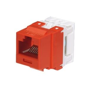 Conector Jack / Categoría 6 / Clase E / Terminación 110 / T568A/B / Keystone / 1 Puerto / Sin Blindaje / Color Rojo