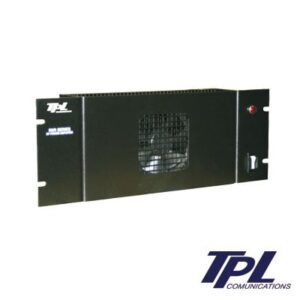 Amplificador de ciclo continuo, Entrada 1-3 W / Salida 75-100 W, UHF, 20 A, Ventilador, para Rack 19".