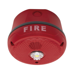 Sirena con Estroboscópico LED / Montaje en Techo / Nivel de Candelas Seleccionable / 2 Cables / Uso Exterior / Diseño de Baja Intrusión