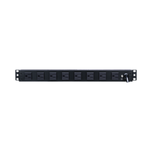 PDU Básico Para Distribución de Energía, Con 8 Tomas NEMA 5-15R Traseras y 2 Tomas 5-15R Frontales, 1UR, 15 Amp, 120 Vca