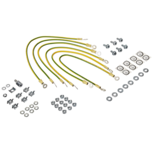 Kit de Conexión a Tierra / 6 Cables 12 AWG / 411 mm (16.19 in) / Terminales Anillo 7 mm / Montaje M6 / VDE