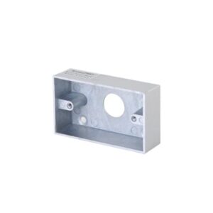 Caja de Montaje para Botón de Salida / Aleación de Zinc Cromada / Superficie / 85 x 50 x 25 mm