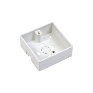 Caja de Montaje para Botón de Salida / 86 x 86 mm / Profundidad 25 mm / Plástico ABS / 0.05 kg