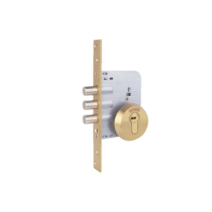 Cerradura de embutir auxiliar de bulones, sin resbalón y escudo E300L.