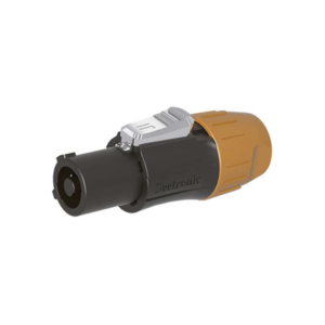 Conector PowerCom Macho / IP65 / 20 A a 250 V CA / Tres Núcleos / Bloqueo Rápido / Carcasa Amarilla