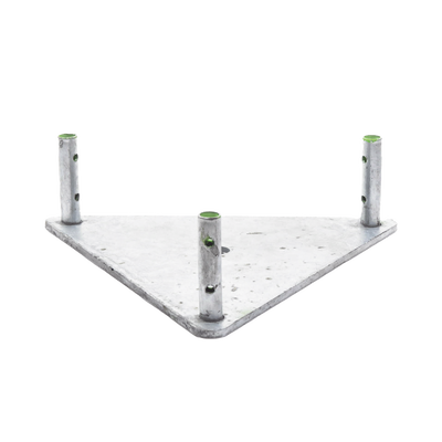 Base para Torre / Placa de Acero 1/4' / Niple 3/4' Galvanizado / Concreto Estructurado / Compatible TZ30