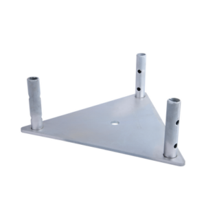 Base Triangular para Torre / Acero 1/4' / Niple 3/4' Galvanizado / Inmersión en Caliente / 6.4 kg / Compatible STZ45G