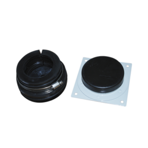 Placa Pasamuro / Cable Coaxial 1/2" / IP66 / Aluminio / 127x127 mm | 5x5 in