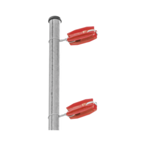 Aislador de color Rojo para postes de esquina de alta Resistencia con Anti UV de uso en cercos eléctricos
