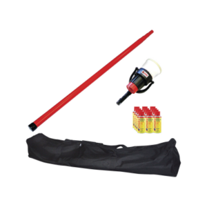 Kit de Prueba de Detectores de Humo / Pértiga Telescópica 4.6 m (15.1 ft) / Dispensador Manual 4" / 12 Latas de Humo Sintético / Detectores hasta 100 mm / Fibra de Vidrio No Conductora