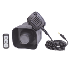 Sirena/Bocina para Motocicleta / 30 Watts / 109 dB a 2 m (6.6 ft) / Controlador de 3 Botones / Megafonía con Micrófono Dinámico / 2 Salidas Auxiliares 5A / IPX6