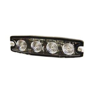 Luz Auxiliar LED / 4 LED / Ámbar / SAE Clase 1 / Perfil Bajo 0.26' (6.60 mm) / 24 Patrones de Destello / Sincronización Múltiple