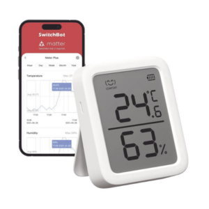 Sensor de Temperatura y Humedad / Bluetooth BLE 4.2 / Alcance 120 m (393.7 ft) / Pantalla LCD / Batería 1 Año