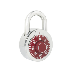Candado de Combinación / Medida 50 mm/ Nivel de Seguridad 3 / Combinación de Disco / Color Rojo.