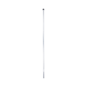 Poste de Esquina para Cerca Electrificada / 6 Aisladores / Tubo Galvanizado Cal. 18 / 1" Diámetro / 1.4 m (4.6 ft) Altura / Sin Pintar