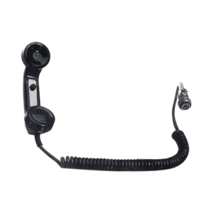 Auricular Tipo Telefónico para Radios de Locomotora, Botón PTT de uso Rudo, Cable Espiral y Conector AAR