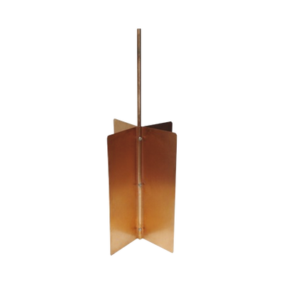 Electrodo de Tierra Tipo Rehilete / Diseño Cruceta Cobre / Fosa 50x50x80 cm (1.6x1.6x2.6 ft) / Acabado Cobrizado Terzo / Norma NOM-001-SEDE-2012