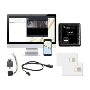 Kit de Localizador Vehicular 2G y 4G / Rastreo en tiempo real / Detección de Jammer / Registro de conductores / Control de temperatura y combustible / Relay + Botón de pánico + SIM 500MB 2 años