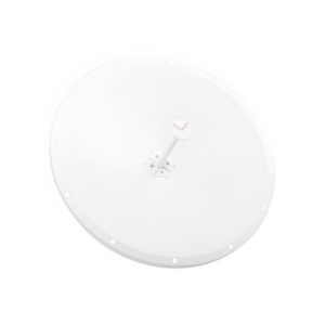 Antena Direccional / 4.8 - 6.5 GHz / 28 dBi / Alcance 20 km (12.4 mi) / Polarización Dual / Viento 200 km/h (124.3 mph)