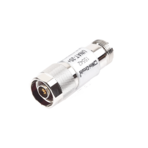 Atenuador en Línea / 20 dB ±0.3 dB / 0.5 W / DC-6 GHz / Conectores N Macho-Hembra / 50 Ω