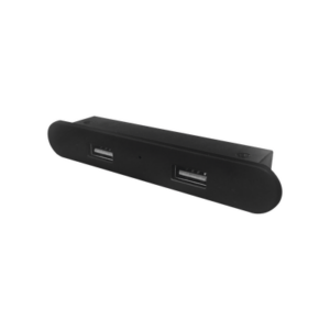 Cargador USB Empotrable / 2 Puertos 5V 2A / Cable 1.5 m / 100-240V / 60°C / Negro