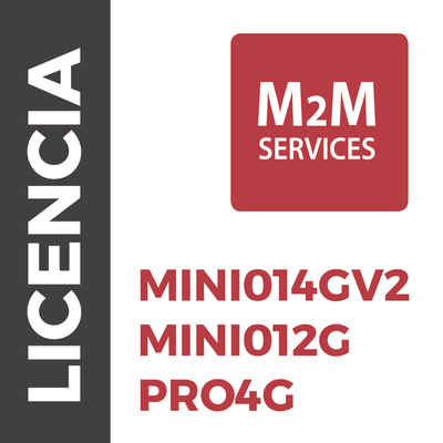 Licencia de Servicio M2M / 1 Año / Comunicación Ilimitada / Activación por Código / Compatible con MINI014GV2, MINI012G y PRO4G
