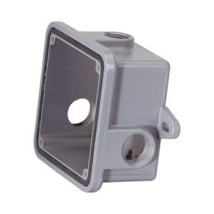 Caja de Protección Metálica / Resistente a Intemperie / 3 Entradas 1/2" / 0.45 kg / Gris