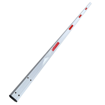 Brazo Recto para Barrera / Aluminio 4 m (13.1 ft) / Bandas Reflectantes Rojas / Sin Iluminación / Exterior