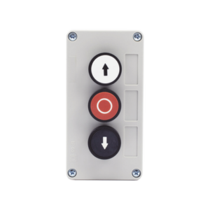 Botonera de control triple / IP40 / -20 a 50 °C / ≤24 VCC / 67 x 133 x 49 mm / 2.6 x 5.2 x 1.9 in
