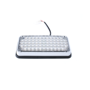 Luz de Advertencia LED / 7x3" / Bicolor Rojo/Claro / 66 LEDs / 12 VCC / 10 Patrones de Destello / Montaje Permanente