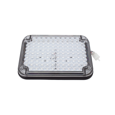 Luz de Advertencia LED / 104 LED de Alta Intensidad / 9x7" / Bicolor Rojo/Claro / 12 VCC / 10 Modos de Destello / Mica de Policarbonato