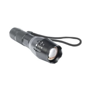 Linterna LED Táctica / 800 Lúmenes / IPX4 / Zoom Ajustable / Doble Alimentación / Aluminio