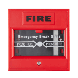 Botón de Emergencia / Color Rojo con Leyenda FIRE / Interior / NO-NC / 3-36 VDC / 86x86x50 mm / 3.4x3.4x2.0 in