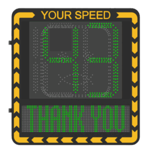 Pantalla LED de Señalización de Velocidad por Radar / Detección en Tiempo Real / Rango 100 m (328 ft) / 32 Objetivos Simultáneos / Frecuencia 60-62 GHz / Rango de Velocidad 10-250 km/h