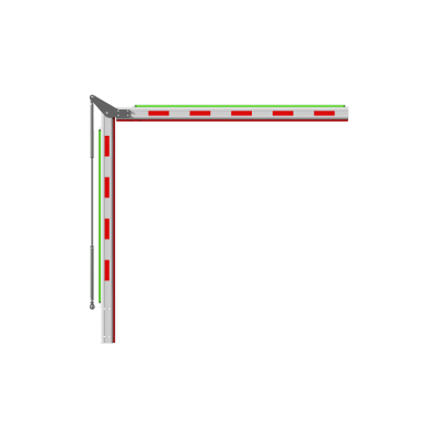 Brazo Articulado para Barrera / 4 m (13.1 ft) / Iluminación Integrada / Altura Máxima 2.85 m (9.4 ft) / Diseño Compacto 2+2 / Uso en Espacios de Baja Altura