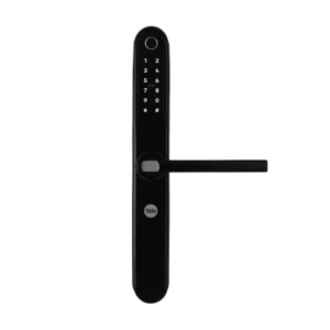 Cerradura Eléctrica Digital Yale YSD100 / Mecanismo 2885 Negro / HUB Yale Connect / 100 Códigos y Huellas / 3 Tarjetas Proximidad / Compatible Alexa y Google / Para Perfiles Aluminio 1"