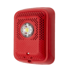 Bocina con Estrobo / Montaje en Pared / 24 VCC Regulado / Flash 1/s / Altavoz 8" / Rojo / Compacto