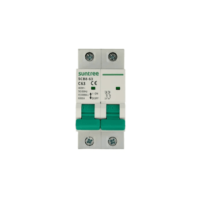 Interruptor Termomagnético / 2 Polos / 40 A / 400 Vca / Curva C / 6 kA / Riel DIN 35 mm